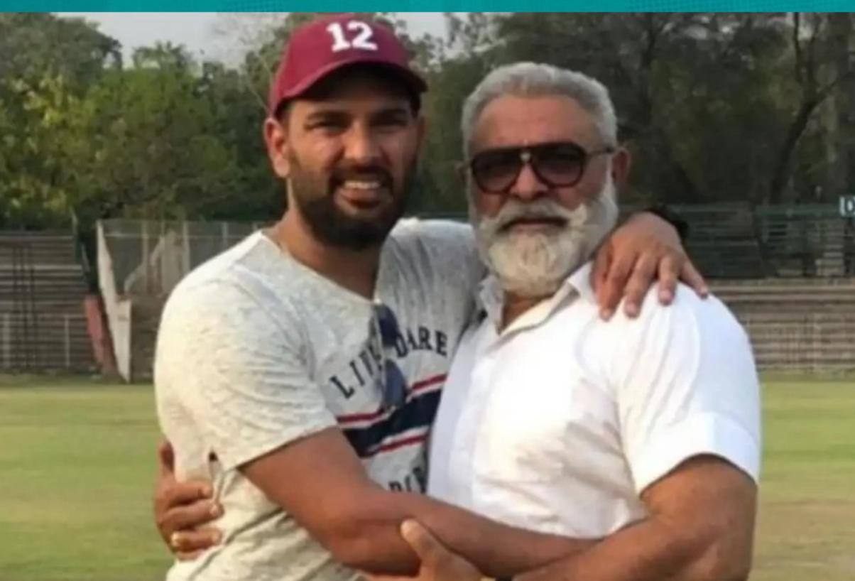 Yuvraj Singh with his father/coach, Yograj Singh
